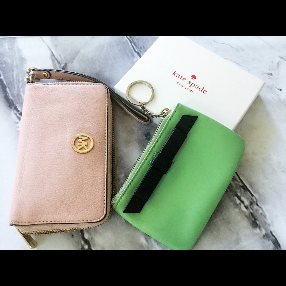 Michael Kors Wristlet AND Kate Spade Keychain bag